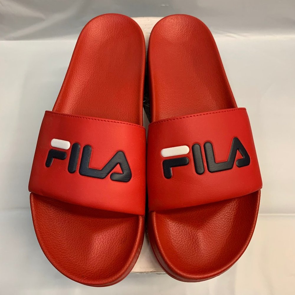 Fila Mens Drifter Red Slip On Sandals SIZE 12